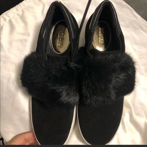 Michael kors suede w/ rabbit fur